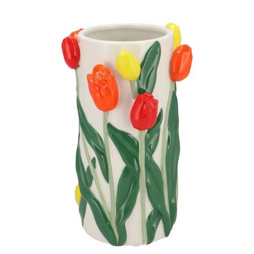 Keramik Vase Zylinder Isa Dutch orange/gelb 14x14x23cm