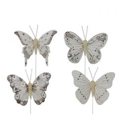 Schmetterling auf Draht mix creme 8cm x12 