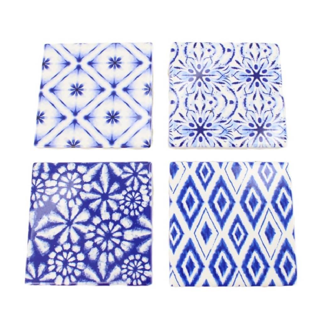 Untersetzer blau/weiss mix 10x10cm