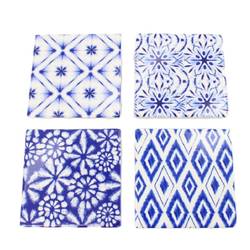 Untersetzer blau/weiss mix 10x10cm