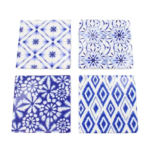 Untersetzer blau/weiss mix 10x10cm