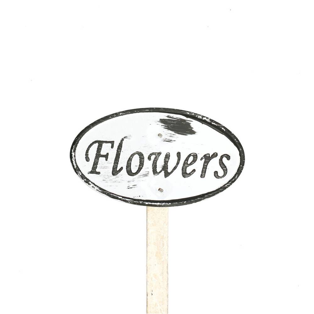Flowers auf Stab Metall L20cm 04x08cm
