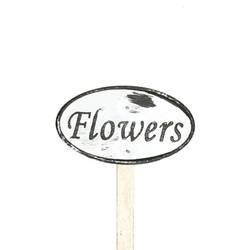 Flowers auf Stab Metall L20cm 04x08cm