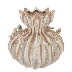 Keramik Vase Vogel Structure creme 30x30x29cm