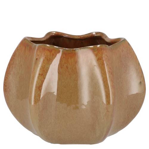 Keramik Übertopf Annecy Caramel 19x19x15cm