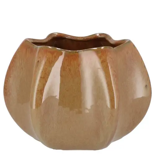 Keramik Übertopf Annecy Caramel 19x19x15cm