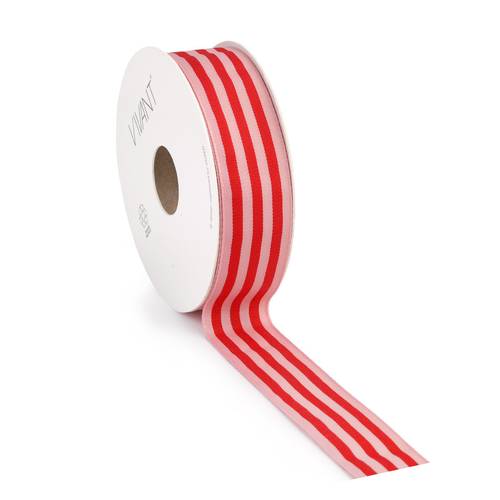 Band Candy Stripe rosa/rot 25mm 15m