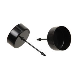 Teelichthalter schwarz D04cm H05cm x4