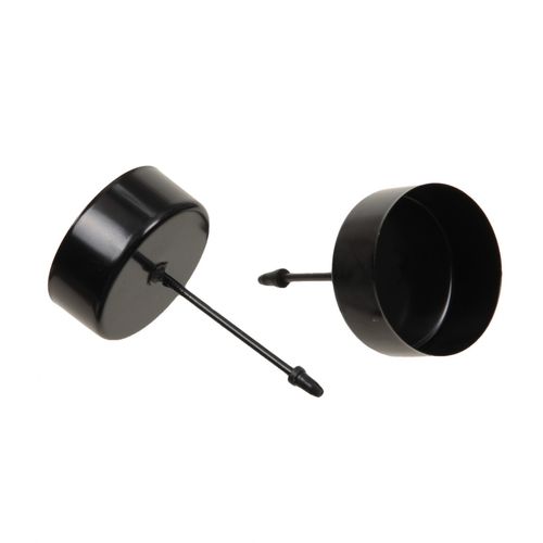 Teelichthalter schwarz D04cm H05cm x4