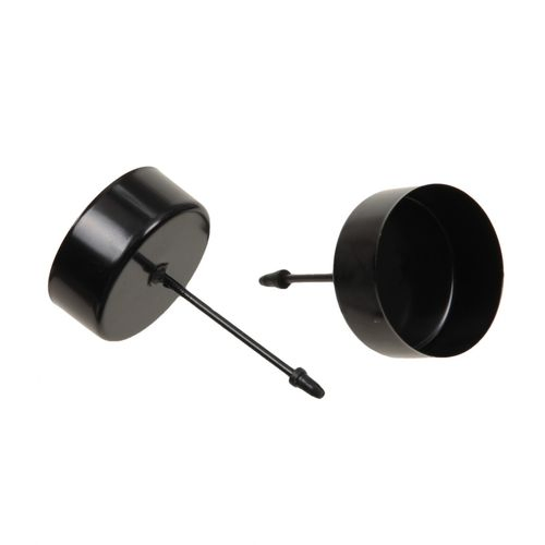 Teelichthalter schwarz D04cm H05cm x4