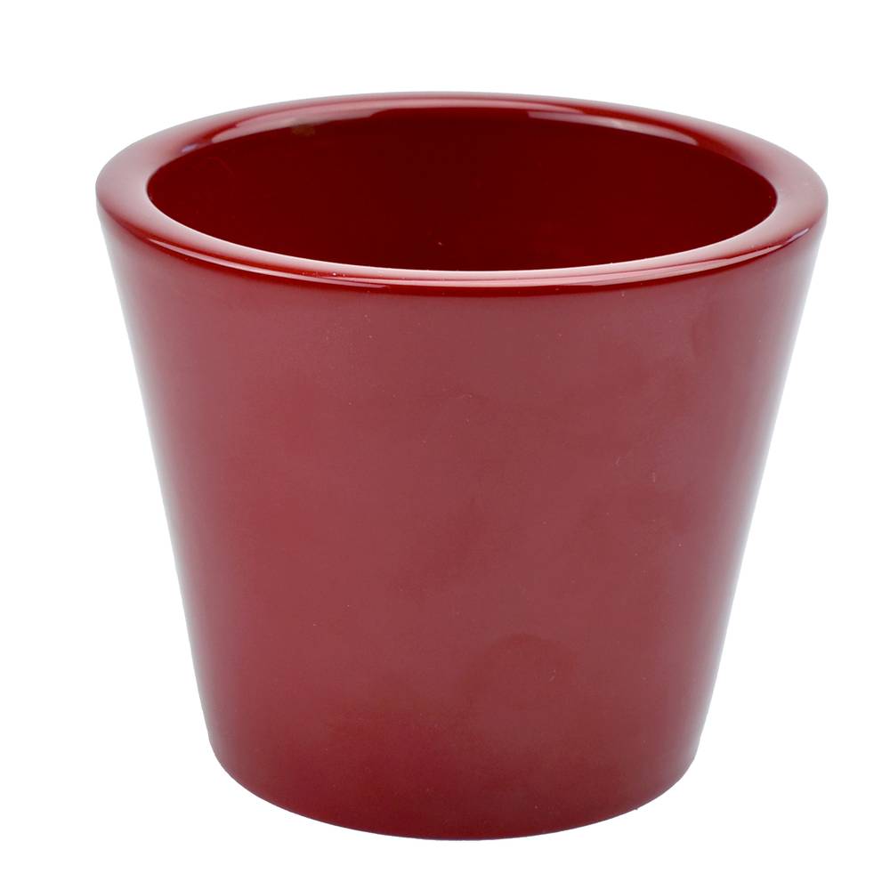 Keramik Übertopf Orchidee Glossy rot D14cm H12cm