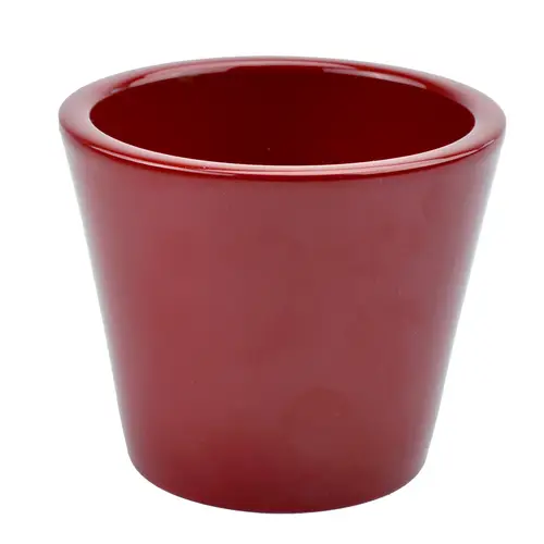 Keramik Übertopf Orchidee Glossy rot D14cm H12cm
