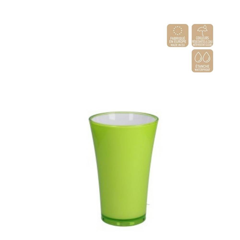 Kunststoff Vase Fizzy hell grün D14cm H21cm