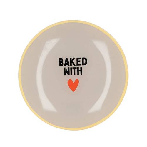 Teller Rund Baked With Love 18x18x02cm