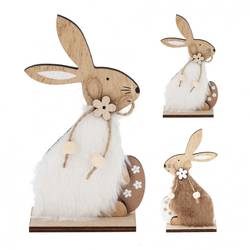 Hase auf Holz mix 08x15cm