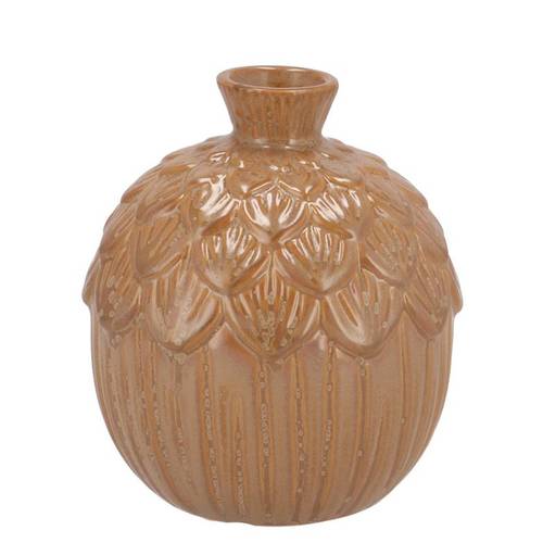 Keramik Vase Milou Eichel sand 12x12x14cm