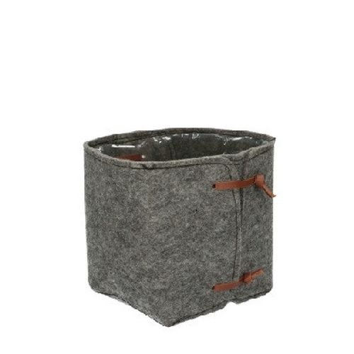 Übertopfdeckel Filz grau D16 H14.5cm