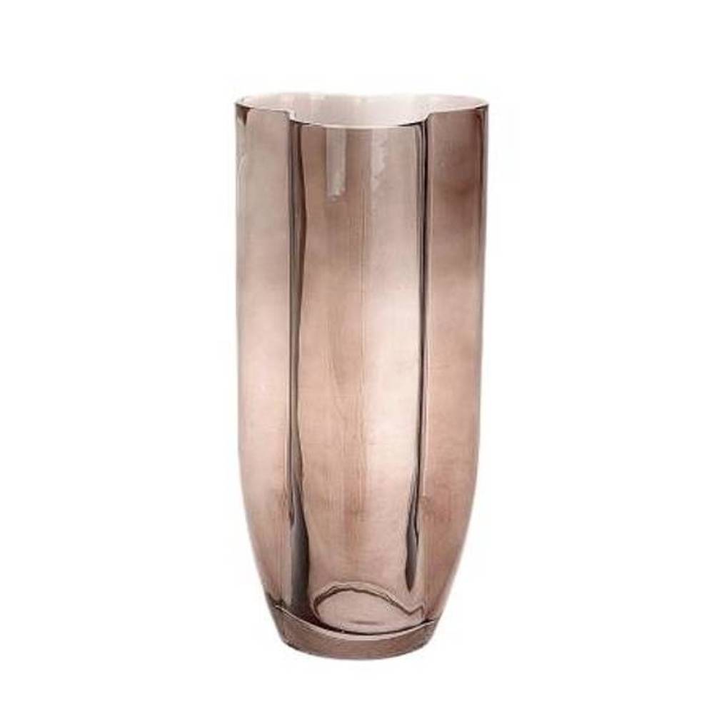 Glas Vase Bijoux braun D14cm H30cm
