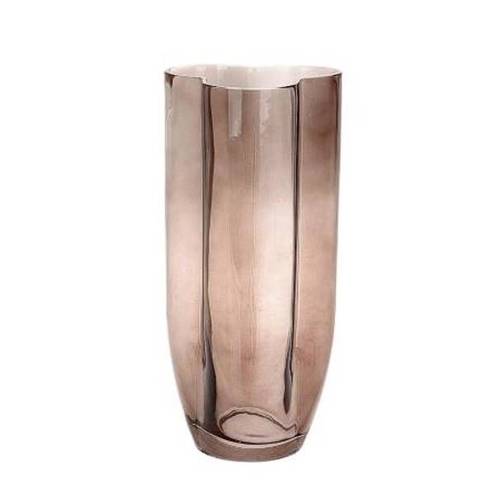 Glas Vase Bijoux braun D14cm H30cm
