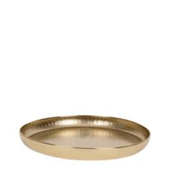 Zink Schale gold D34cm H03.5cm 