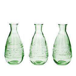 Glas Flasche Rome grün D08cm H16cm