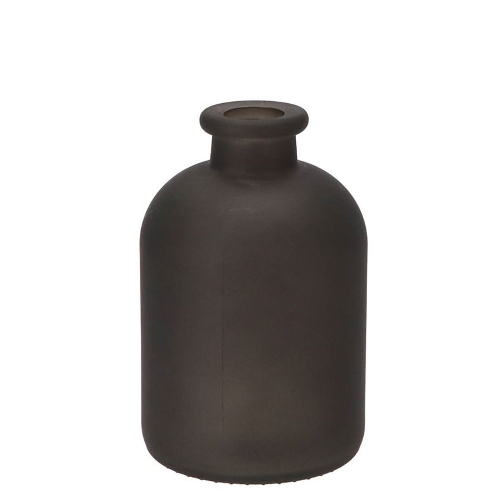 Glas Flasche Matt schwarz D11cm H17cm