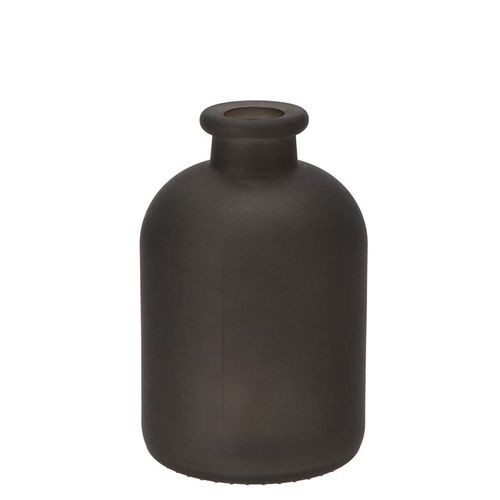 Glas Flasche Matt schwarz D11cm H17cm