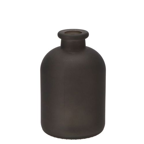 Glas Flasche Matt schwarz D11cm H17cm
