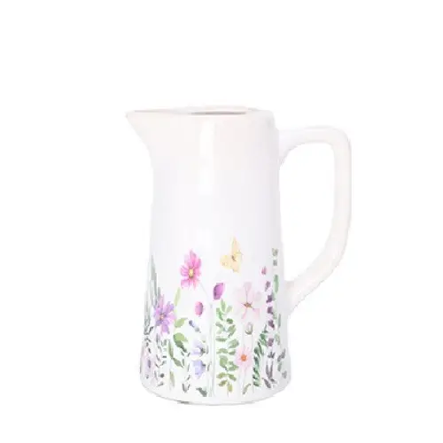 Keramik Giesskanne Puerto weiss 11x16x20cm