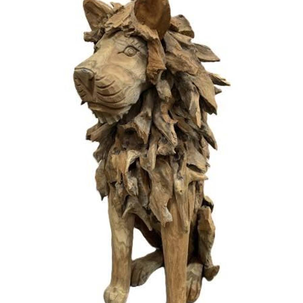 Löwe Teak natur D60cm H90cm