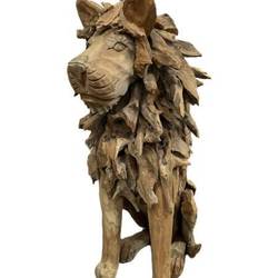 Löwe Teak natur D60cm H90cm