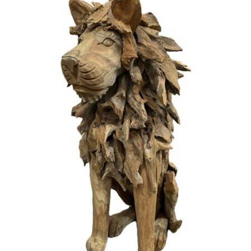 Löwe Teak natur D60cm H90cm