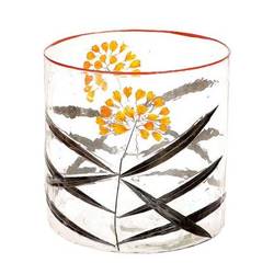 Glas Vase Silen gelb D20.5cm H21cm