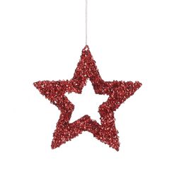 Hänger Stern Pailletten rot 25cm 