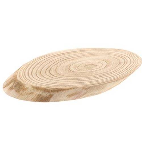 Trocken Birke Scheibe oval 29x15x02cm