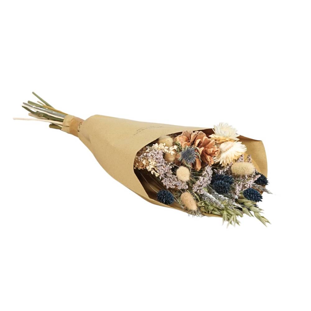 Trockenblumen Strauss Field blau L35cm