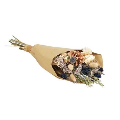Trockenblumen Strauss Field blau L35cm