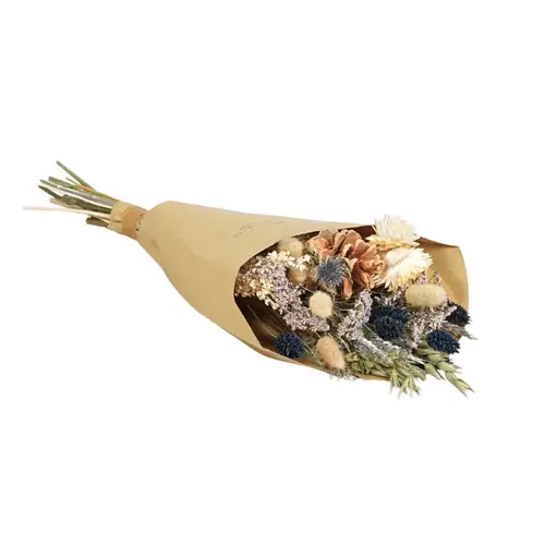 Trockenblumen Strauss Field blau L35cm