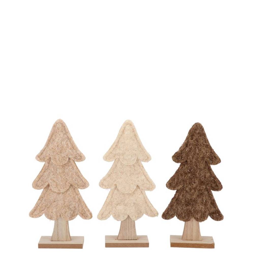 Deko Weihnachtsbaum Lauren mix braun 06x04x14cm