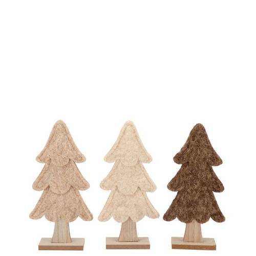 Deko Weihnachtsbaum Lauren mix braun 06x04x14cm
