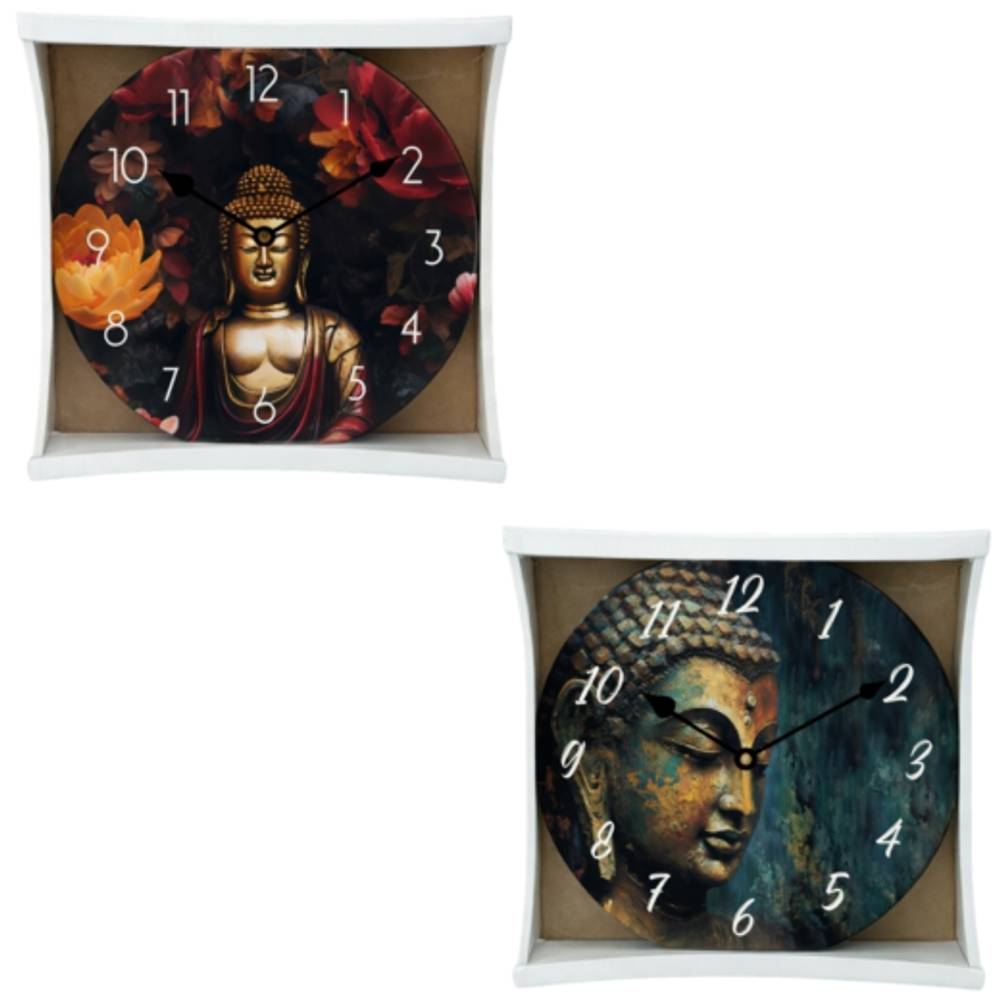 Wanduhr Buddha 2/Set D29cm
