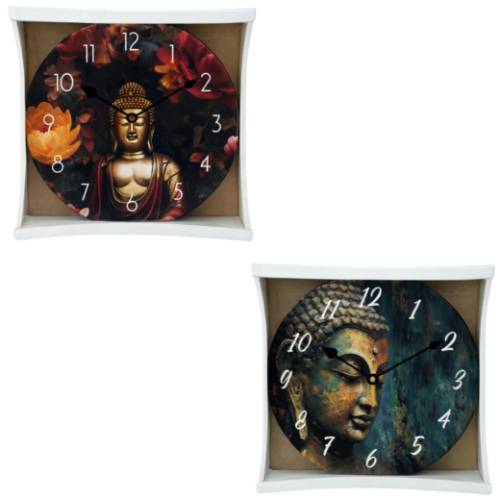 Wanduhr Buddha 2/Set D29cm
