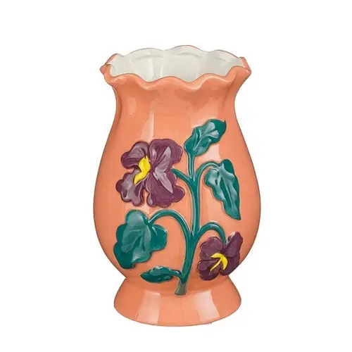 Keramik Vase Fleurs lachs D13.5cm H22cm