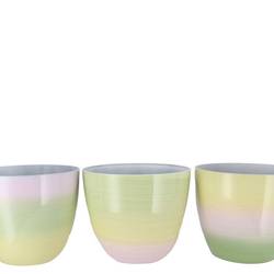 Melamine Übertopf Rainbow mix pastel D28cm H24cm