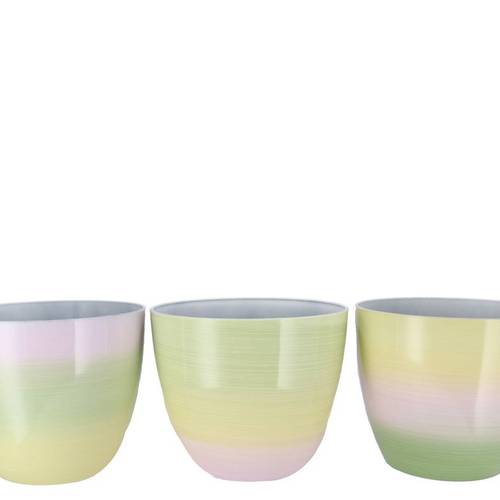Melamine Übertopf Rainbow mix pastel D28cm H24cm