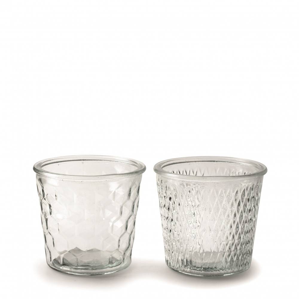 Glas Vase Retro mix D12cm H10cm