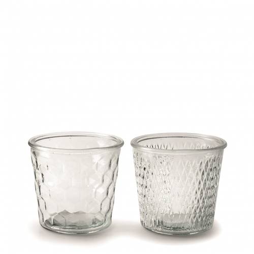 Glas Vase Retro mix D12cm H10cm