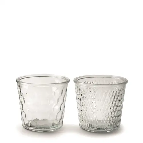 Glas Vase Retro mix D12cm H10cm