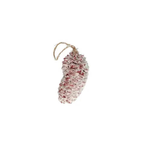 Deko Hänger Tannenzapf rot 13cm x2st