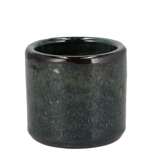 Keramik Übertopf Javea glasiert grün D09cm H09cm